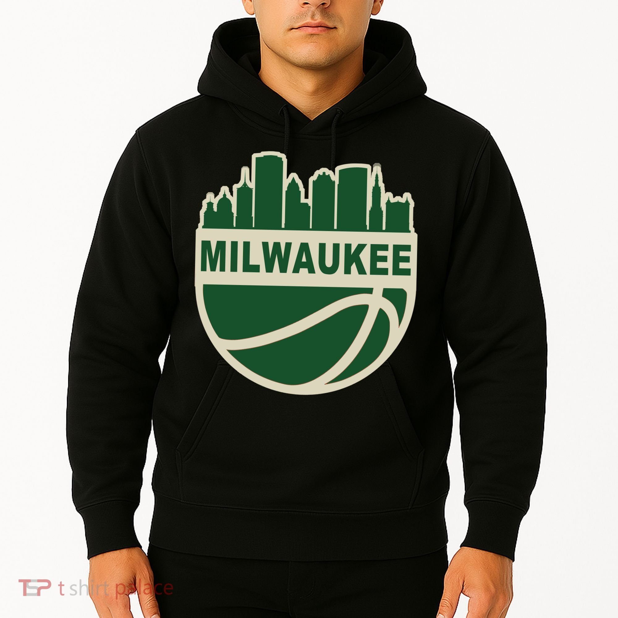 Milwaukee Basketball Wisconsin Cityscape Hoodie