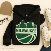 Milwaukee Basketball Wisconsin Cityscape Hoodie thumb 4