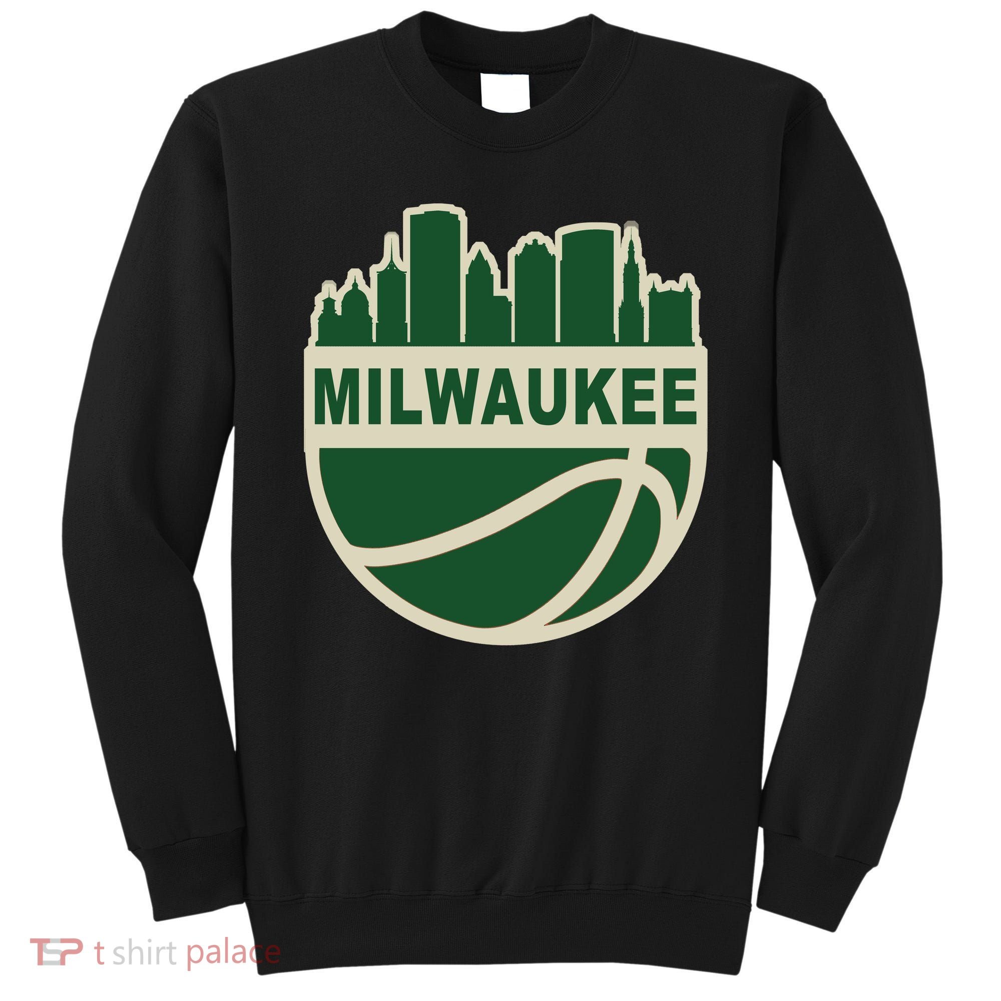 Milwaukee Basketball Wisconsin Cityscape Sweatshirt
