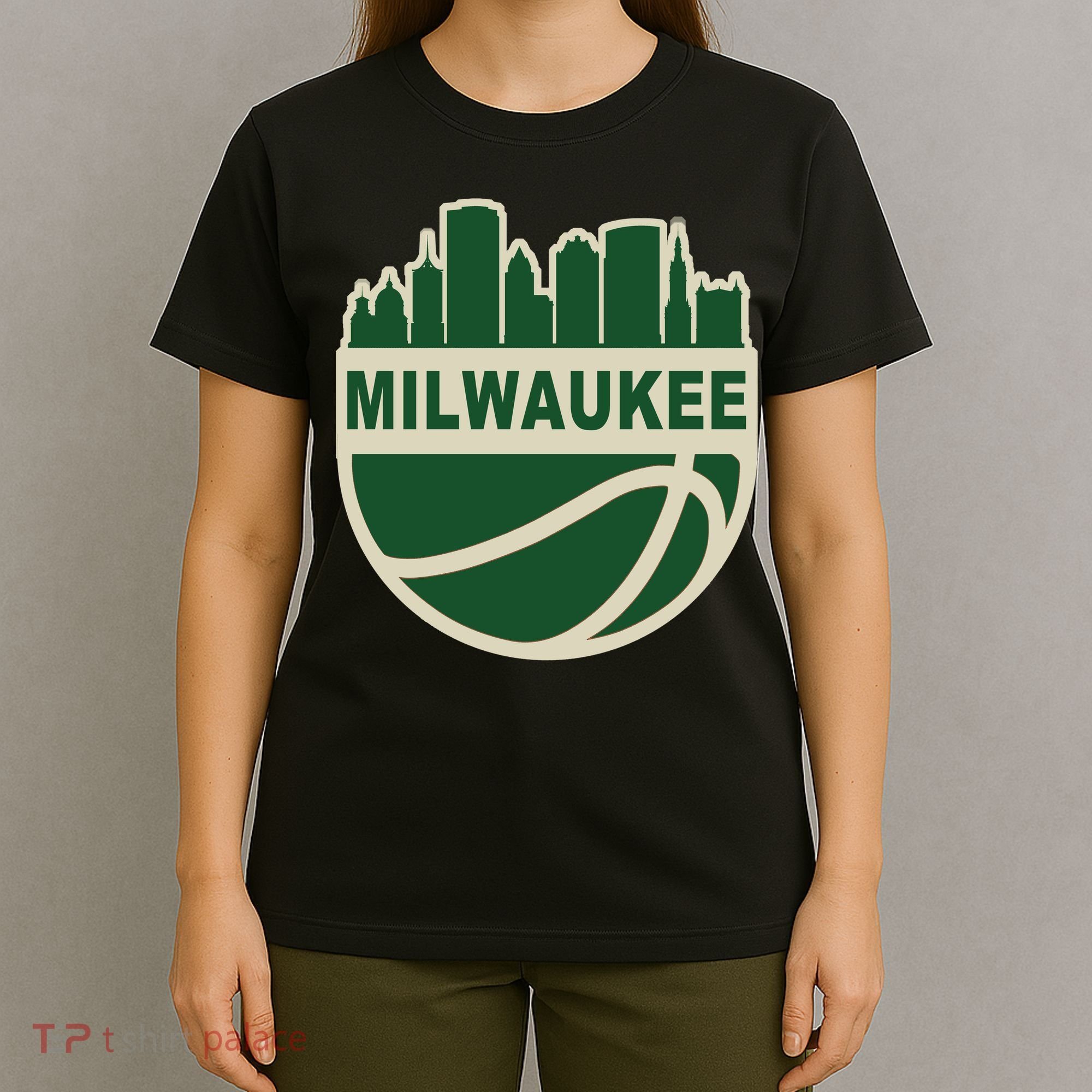 Milwaukee Basketball Wisconsin Cityscape T-Shirt