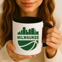 Milwaukee Basketball Wisconsin Cityscape Coffee Mug thumb 3