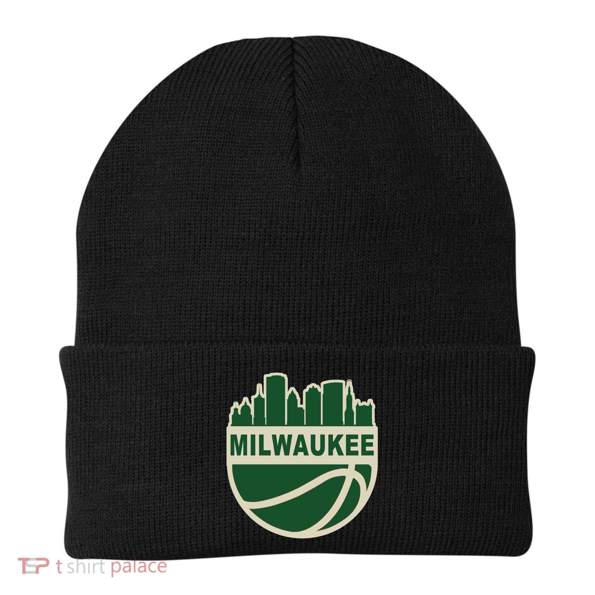 Milwaukee Basketball Wisconsin Cityscape Beanie