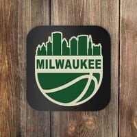 Milwaukee Basketball Wisconsin Cityscape Coaster thumb 0