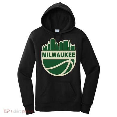 Milwaukee Basketball Wisconsin Cityscape Women's Hoodie