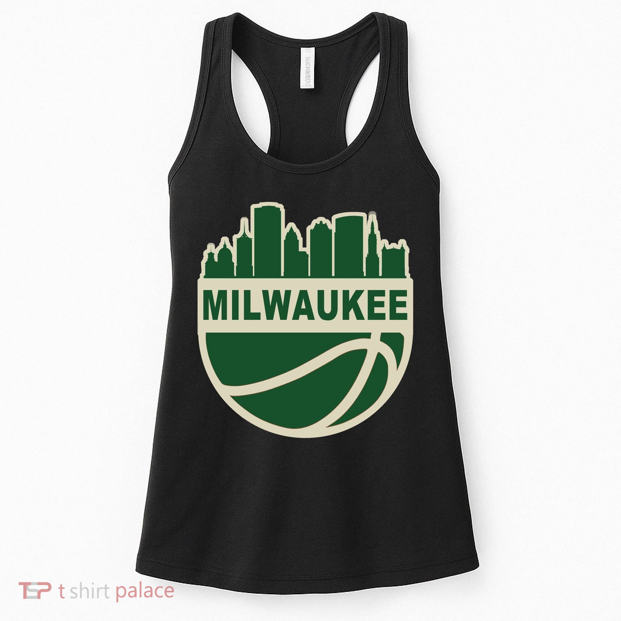 Milwaukee Basketball Wisconsin Cityscape Women's Tank Top