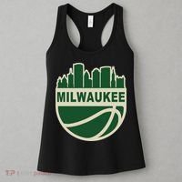 Milwaukee Basketball Wisconsin Cityscape Women's Tank Top thumb 3