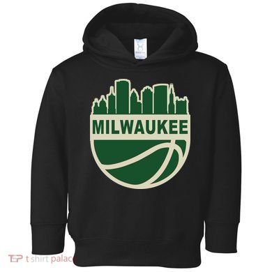 Milwaukee Basketball Wisconsin Cityscape Toddler Hoodie