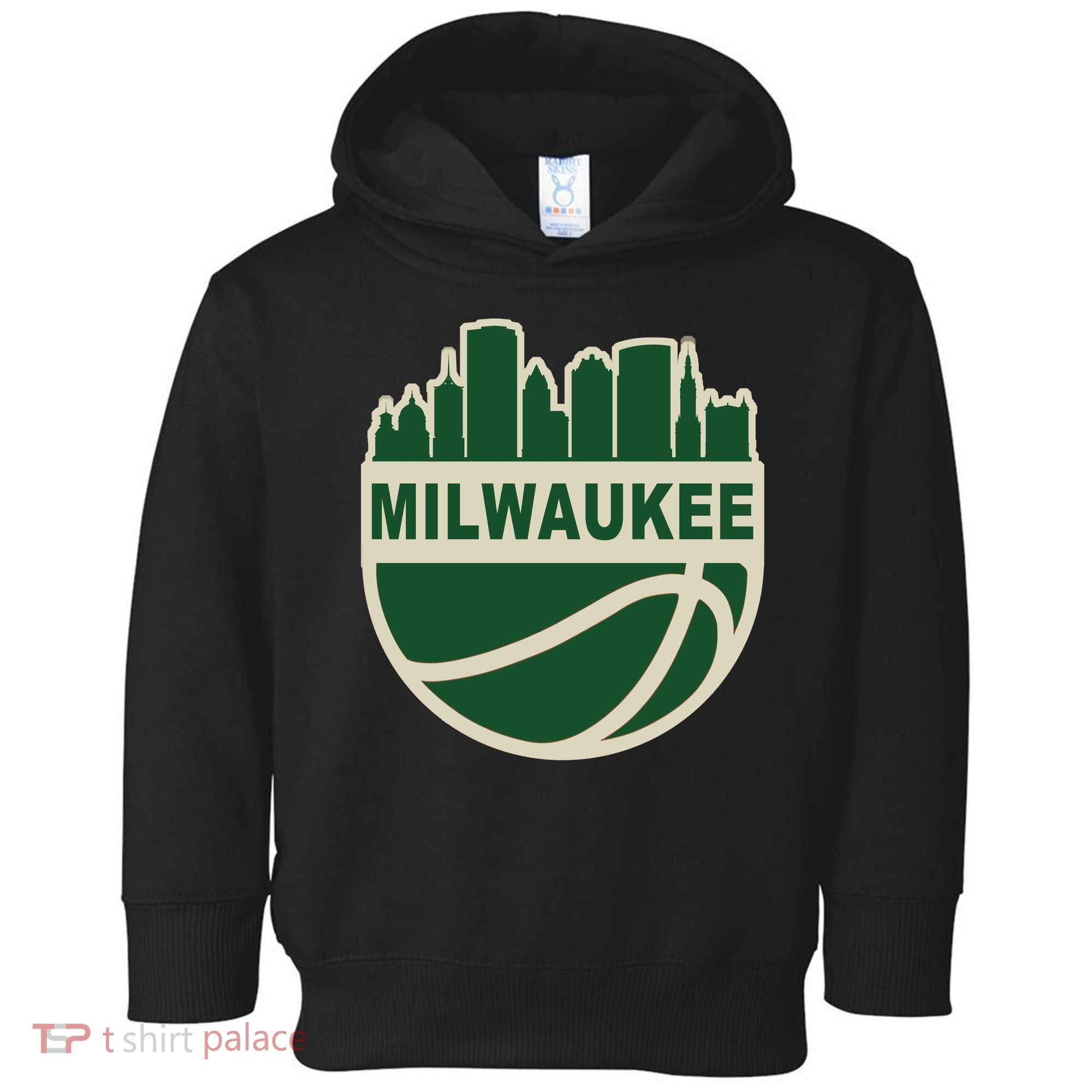 Milwaukee Basketball Wisconsin Cityscape Toddler Hoodie