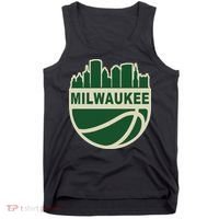 Milwaukee Basketball Wisconsin Cityscape Tank Top thumb 0