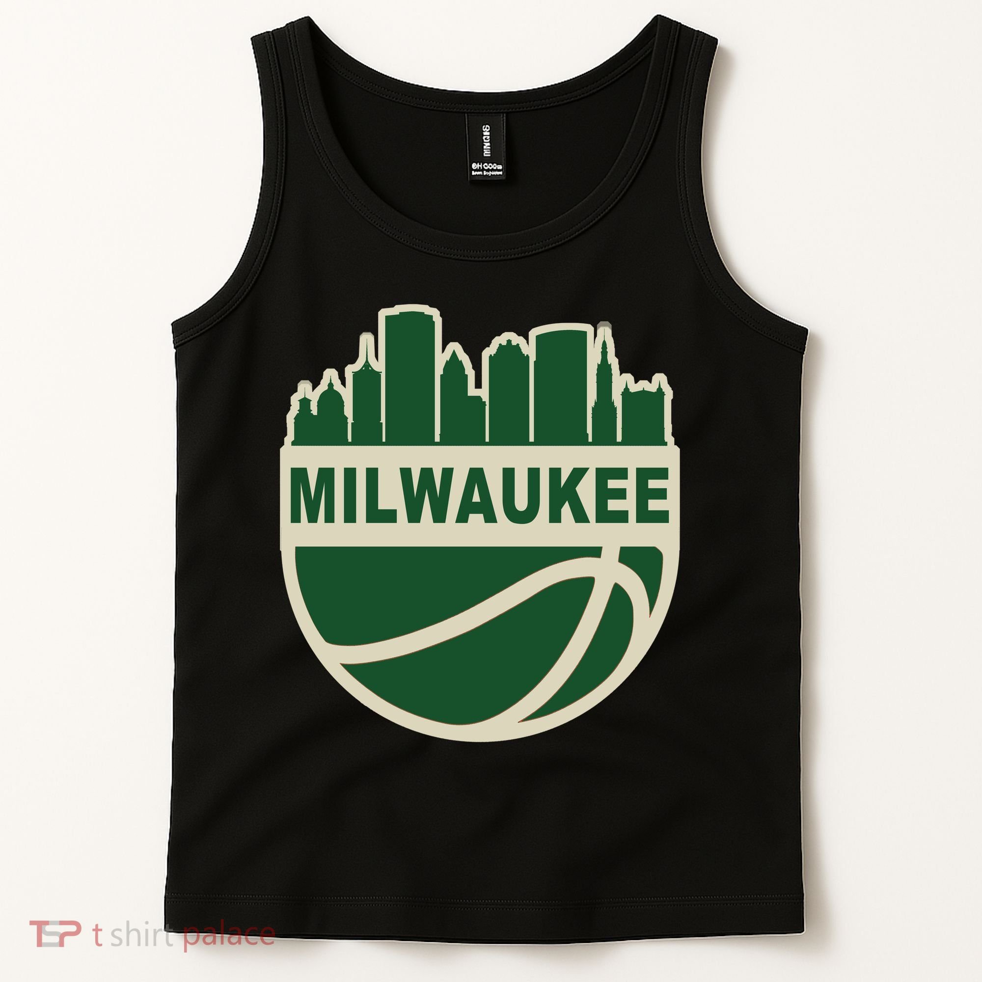 Milwaukee Basketball Wisconsin Cityscape Tank Top