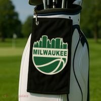 Milwaukee Basketball Wisconsin Cityscape Golf Towel thumb 2