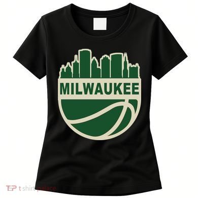 Milwaukee Basketball Wisconsin Cityscape Women's T-Shirt