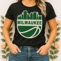 Milwaukee Basketball Wisconsin Cityscape Women's T-Shirt thumb 2