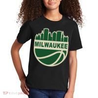 Milwaukee Basketball Wisconsin Cityscape Kids T-Shirt thumb 2