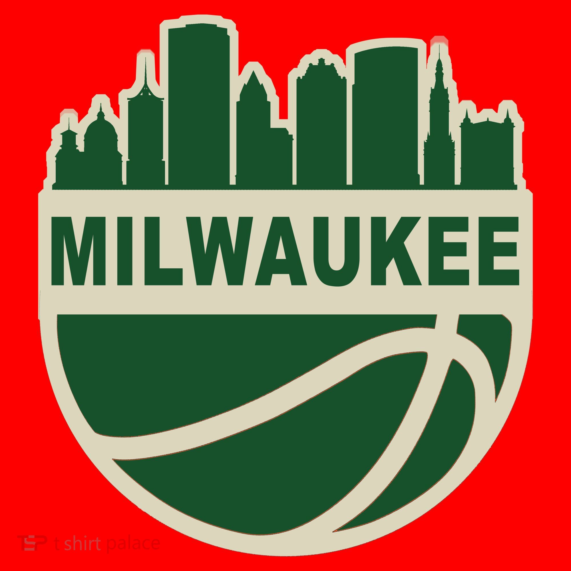 Milwaukee Basketball Wisconsin Cityscape Santa Hat