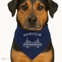 Mackinac Island Michigan USA-Made Doggie Bandana thumb 1