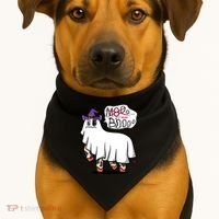 Mooo I Mean Boo Funny Gift Halloween Funny Cow Gift USA-Made Doggie Bandana thumb 1