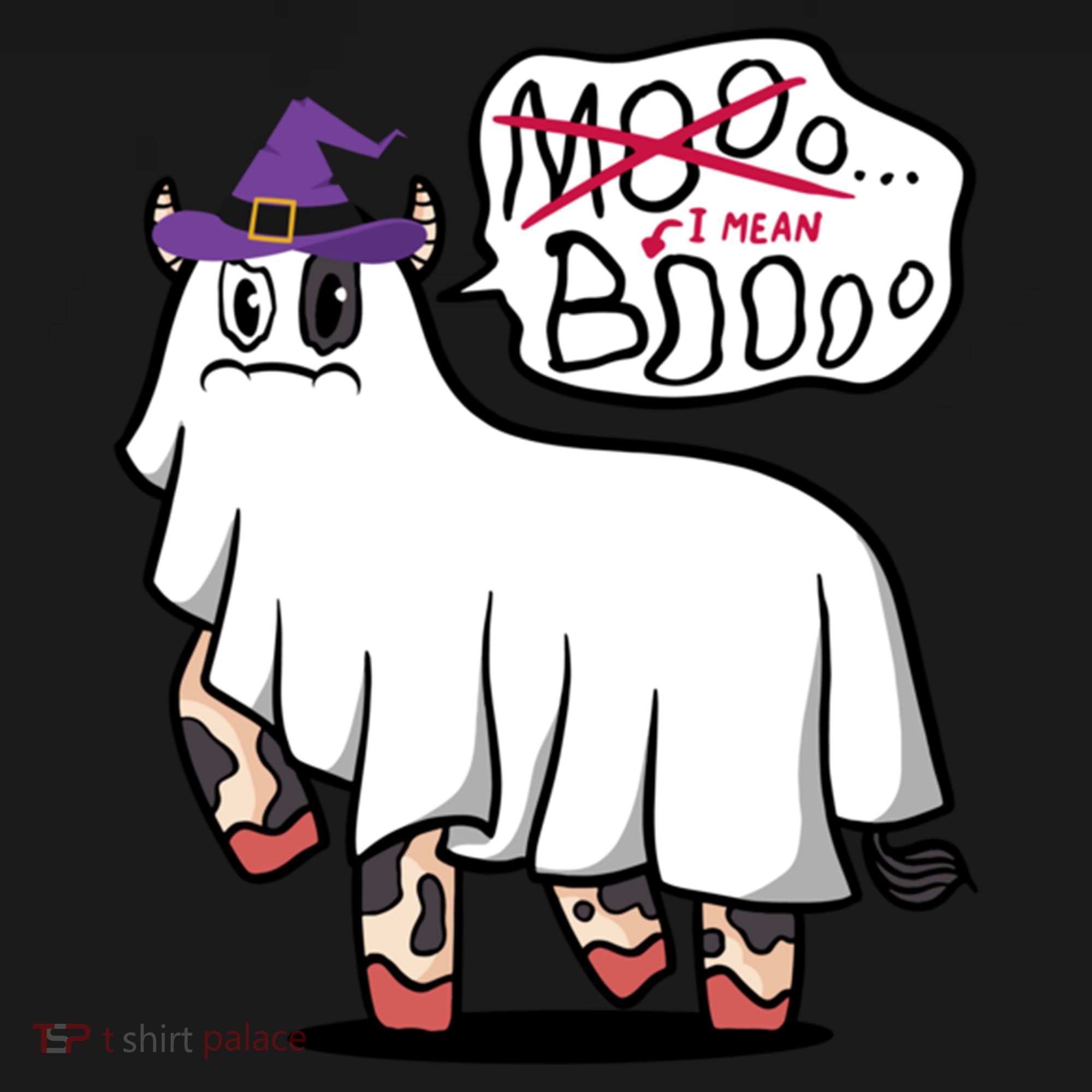 Mooo I Mean Boo Funny Gift Halloween Funny Cow Gift Women's Hoodie