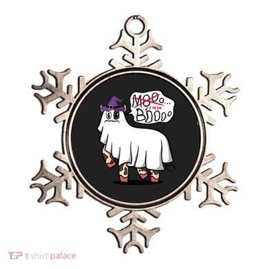 Mooo I Mean Boo Funny Gift Halloween Funny Cow Gift Ornament