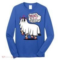 Mooo I Mean Boo Funny Gift Halloween Funny Cow Gift Long Sleeve Shirt thumb 0