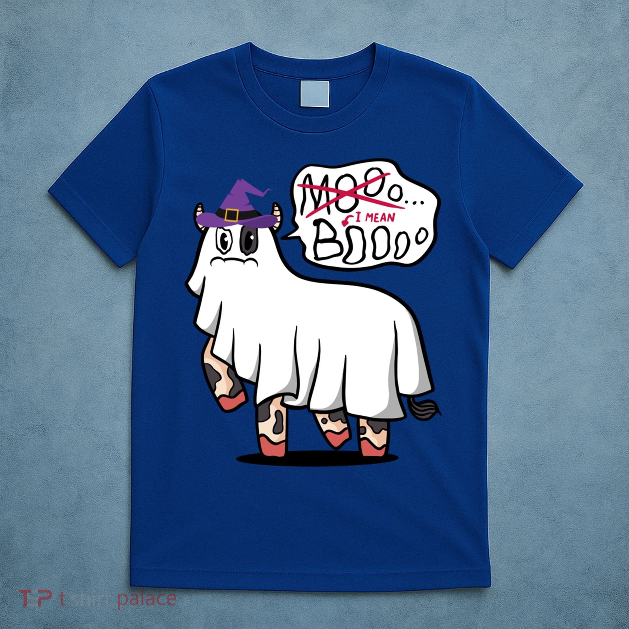 Mooo I Mean Boo Funny Gift Halloween Funny Cow Gift T-Shirt