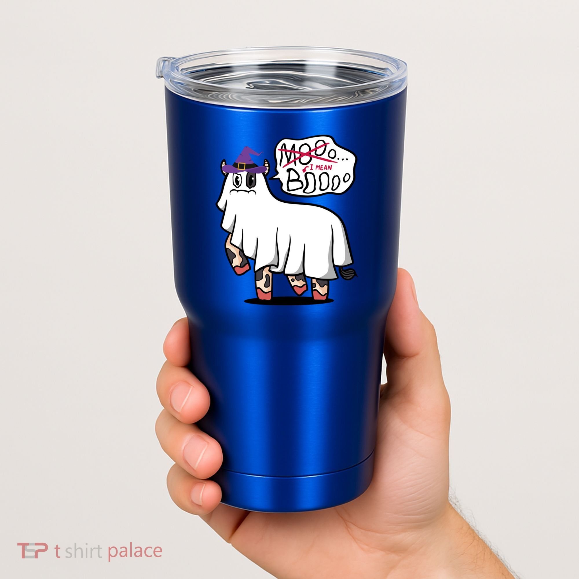 Mooo I Mean Boo Funny Gift Halloween Funny Cow Gift Tumbler
