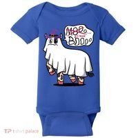 Mooo I Mean Boo Funny Gift Halloween Funny Cow Gift Baby Bodysuit thumb 0