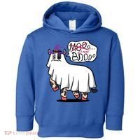 Mooo I Mean Boo Funny Gift Halloween Funny Cow Gift Toddler Hoodie thumb 0