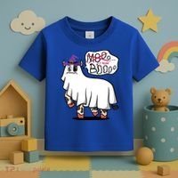 Mooo I Mean Boo Funny Gift Halloween Funny Cow Gift Toddler T-Shirt thumb 3