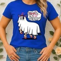 Mooo I Mean Boo Funny Gift Halloween Funny Cow Gift Women's T-Shirt thumb 2