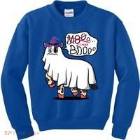 Mooo I Mean Boo Funny Gift Halloween Funny Cow Gift Kids Sweatshirt thumb 0