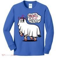 Mooo I Mean Boo Funny Gift Halloween Funny Cow Gift Kids Long Sleeve Shirt thumb 0