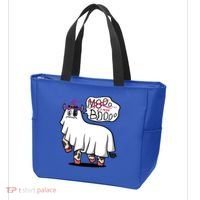 Mooo I Mean Boo Funny Gift Halloween Funny Cow Gift Tote Bag thumb 3