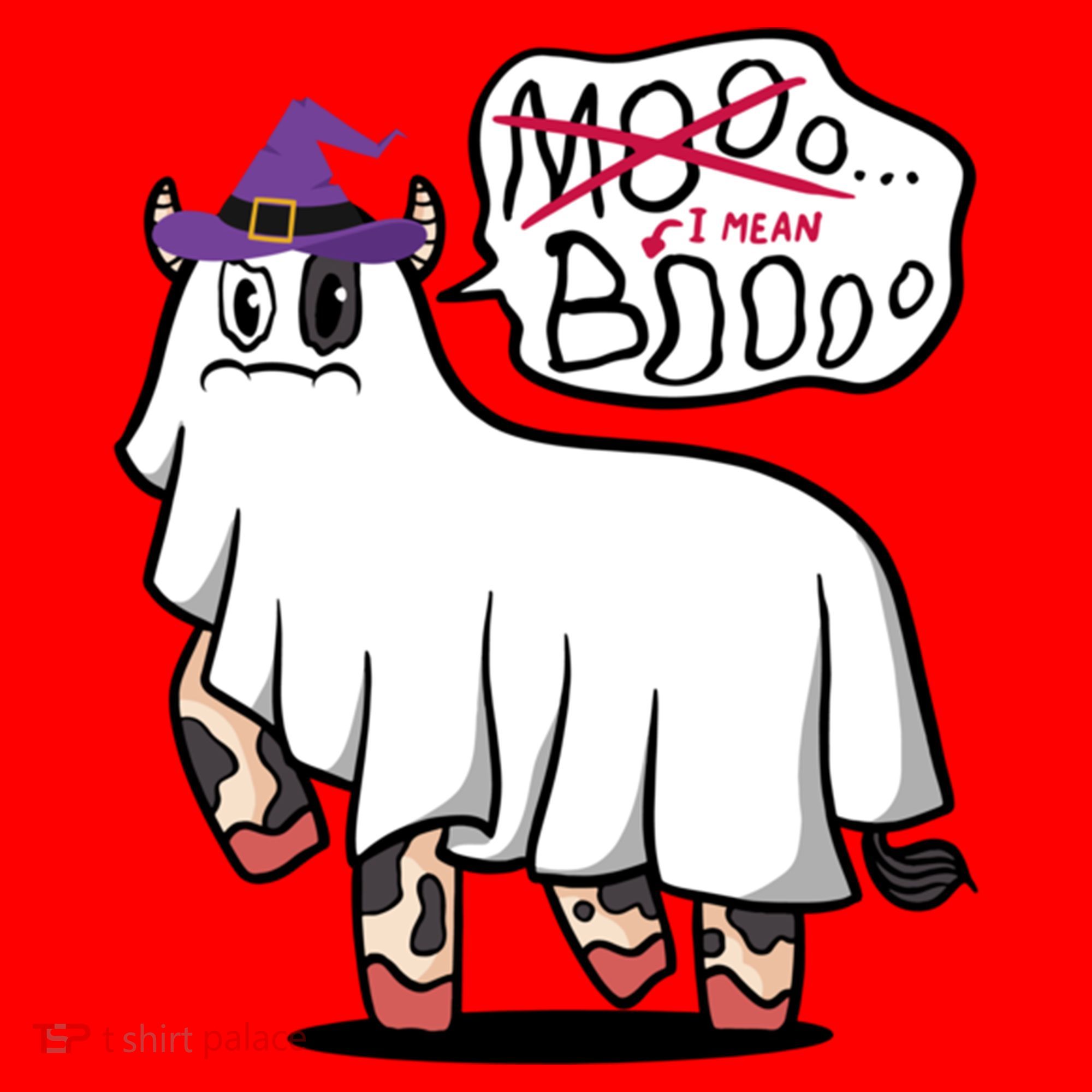 Mooo I Mean Boo Funny Gift Halloween Funny Cow Gift Santa Hat