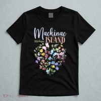 Mackinac Island Michigan Wildflowers Heart I Love Michigan T-Shirt thumb 5
