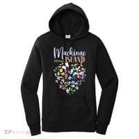 Mackinac Island Michigan Wildflowers Heart I Love Michigan Women's Hoodie thumb 0