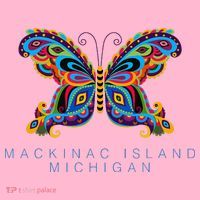 Mackinac Island Michigan Souvenir Butterfly Graphic Coaster thumb 2