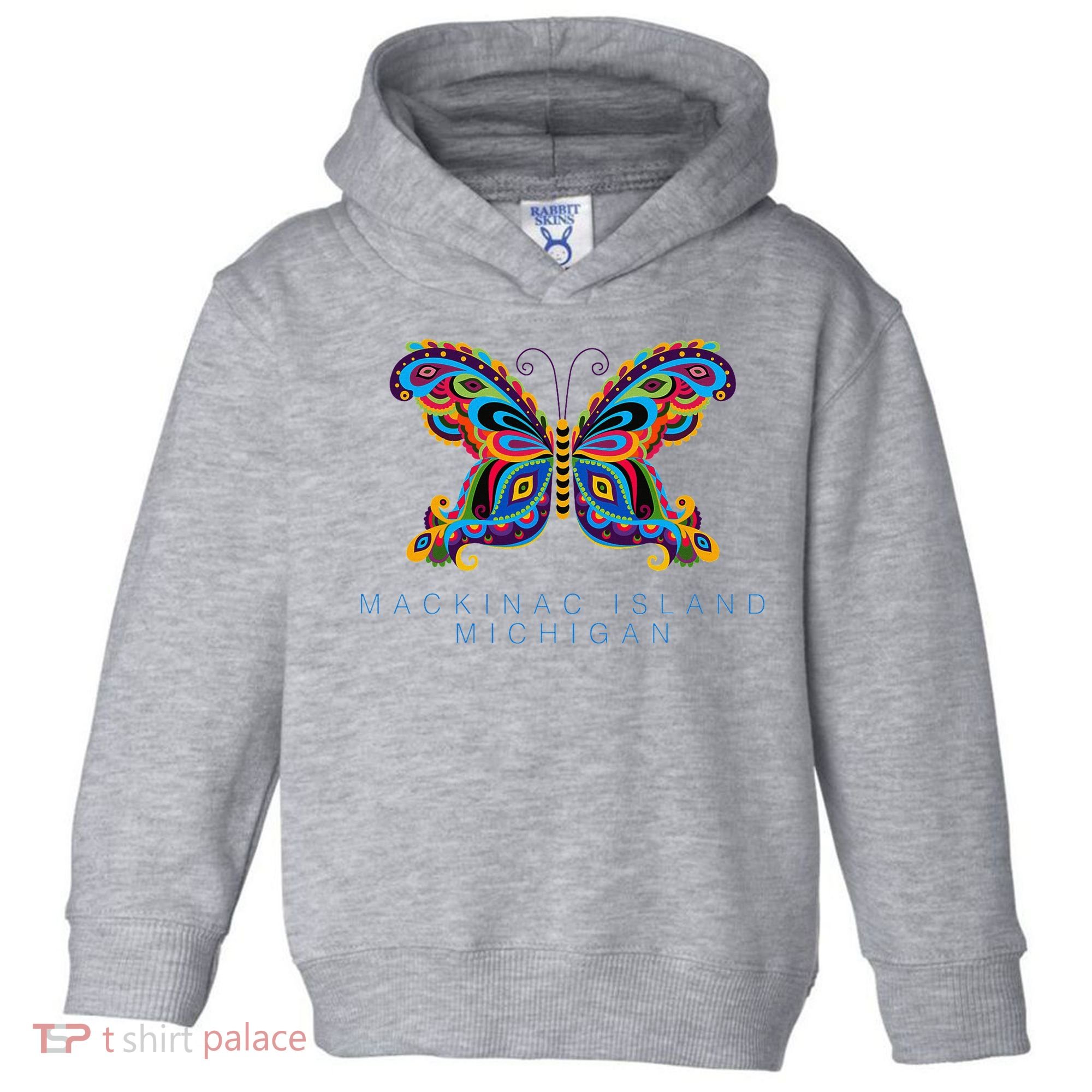 Mackinac Island Michigan Souvenir Butterfly Graphic Toddler Hoodie