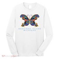 Mackinac Island Michigan Souvenir Butterfly Graphic Long Sleeve Shirt thumb 0