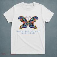 Mackinac Island Michigan Souvenir Butterfly Graphic T-Shirt thumb 5