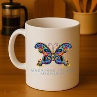 Mackinac Island Michigan Souvenir Butterfly Graphic Coffee Mug thumb 4