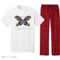 Mackinac Island Michigan Souvenir Butterfly Graphic Pajama Set thumb 0