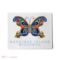Mackinac Island Michigan Souvenir Butterfly Graphic Mousepad thumb 0