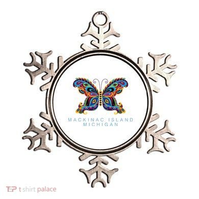 Mackinac Island Michigan Souvenir Butterfly Graphic Ornament