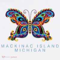 Mackinac Island Michigan Souvenir Butterfly Graphic Women's Tank Top thumb 5