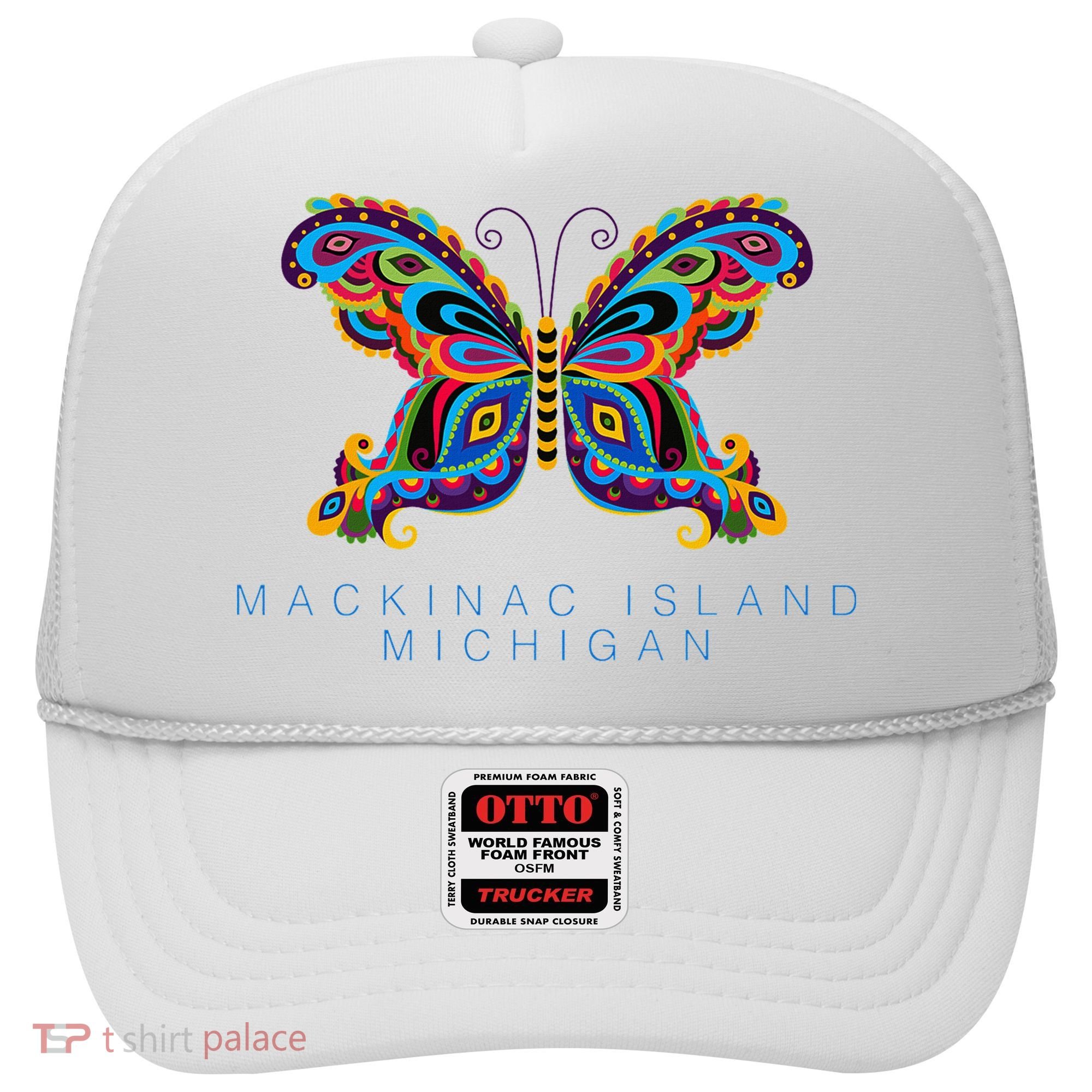 Mackinac Island Michigan Souvenir Butterfly Graphic Hat