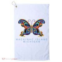 Mackinac Island Michigan Souvenir Butterfly Graphic Golf Towel thumb 0