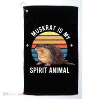 Muskrat Is My Spirit Animal Golf Towel thumb 0