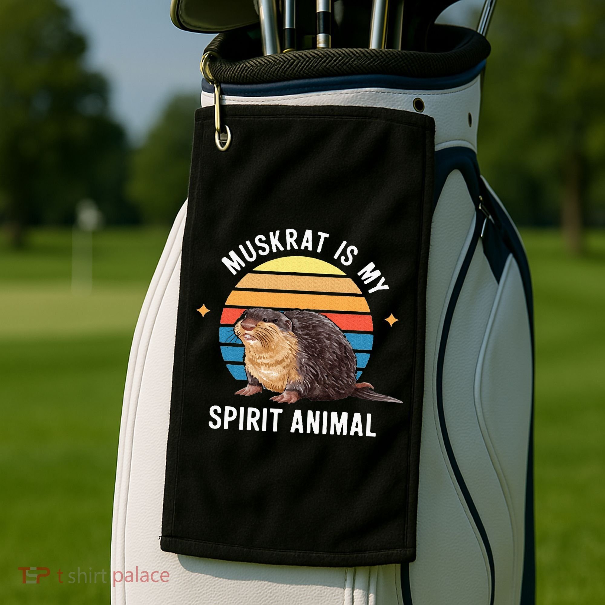 Muskrat Is My Spirit Animal Golf Towel