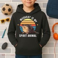 Muskrat Is My Spirit Animal Kids Hoodie thumb 2